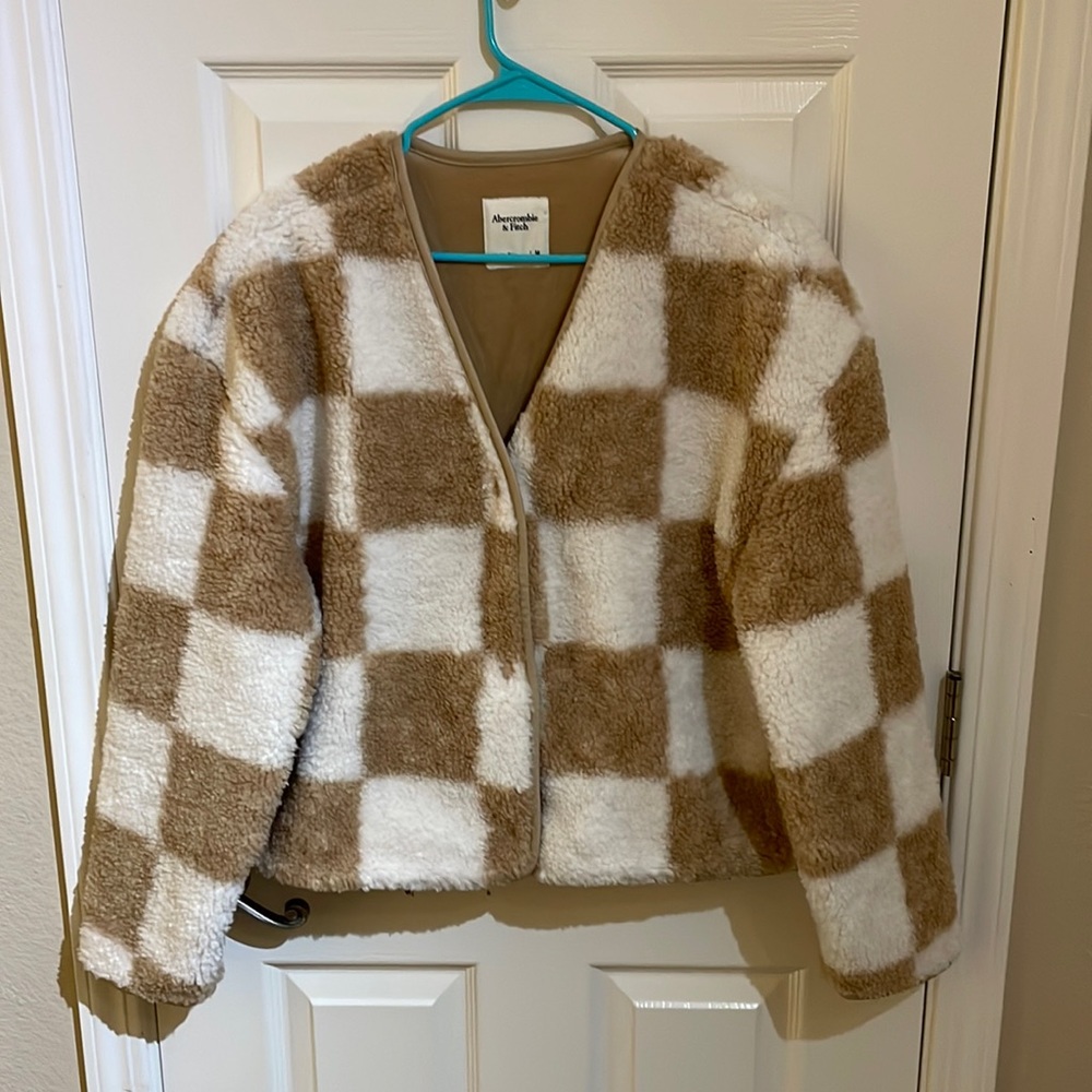 Abercrombie & Fitch Checkered Sherpa